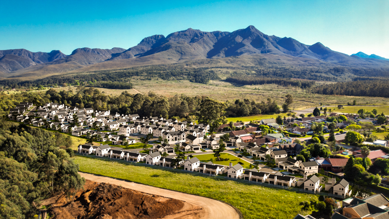 Urban Country Estate Aerial View